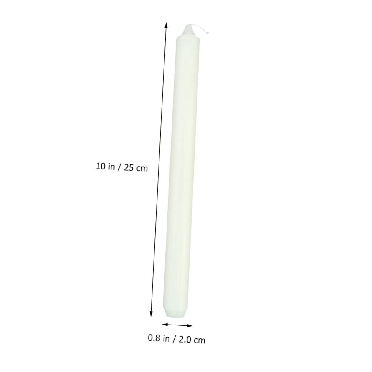 Ciieeo 1 Set Romantic Wedding Candle Smokeless Odorless Long Pole Candles for Parties European Design Multi Purpose Paraffin for Weddings and Home Decor White