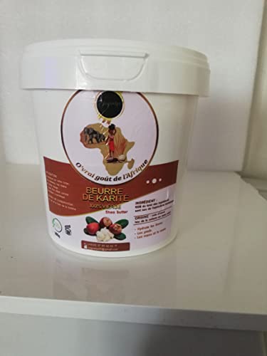 100% Pur beurre de karité issue de l'agriculture biologique du nord de la Cote d'ivoire 800g