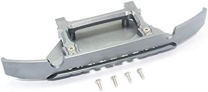 Aluminum Front Bumper + Skid Plate For Traxxas TRX-4 Mercedes-Benz G500 (82096-4) / TRX-6 Mercedes-Benz G63 (88096-4) - 1 Set Gray Silver
