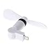 Autone Obrotowy wentylator chłodzący micro USB o 180 stopni do telefonu Xiaomi Huawei z systemem Android (biały)
