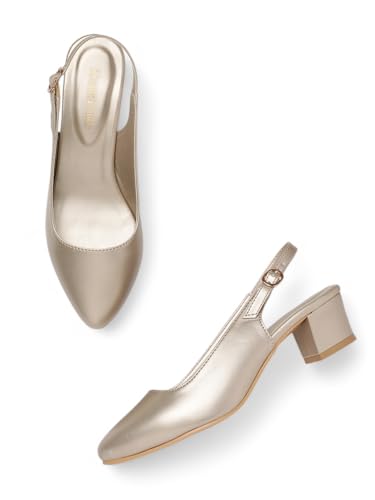 Image of Marc Loire Women's Pointed Toe Block Heel Pumps for Office, Party and Formal Occasions