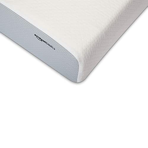 Amazon Basics Memory Foam Mattress, Medium Firm, 8 Inch, Full, White/Grey #TOP3