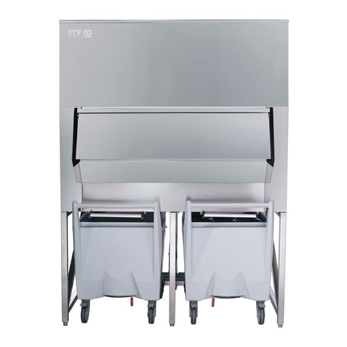 Image of ITV Ice Makers SCD-1800, Ice Storage Bin with Carts, 60 inch W, 1790 lbs. AHRI Certified Storage Capacity, Seamless one-Piece vat with Rounded Corners, 304 Stainless Steel Body