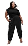 City Chic Women's Plus Size Pant Cargo Castle, 18 Black