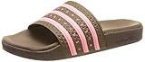 3 Streifen an den Seiten adidas Damen Adilette W Sneaker, Brown/Bliss pink/Pulse Magenta, 38 EU