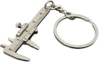 Lot De 2 Porte-clés Mini Pied à Coulisse - Alliage De Zinc - Design Tendance Et Pratique - Cadeau Pour Hommes, Outil De Mesure Miniature