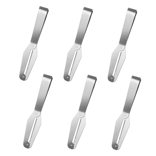 Ciieeo 6pcs Stainless Steel Food Tweezer Set Precision Serrated Tips Aetizer Utensils for Kitchen Cooking