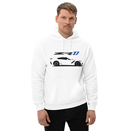White ZR1 2019 C7 Vette Owner Custom Car Show Hoodie4