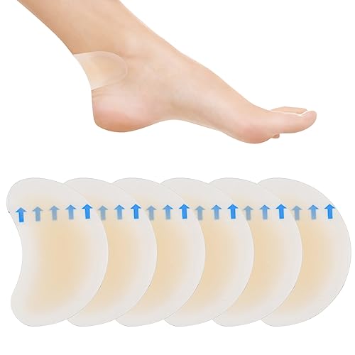 6 Piezas de Tiritas Impermeables para Ampollas en El Talón, Juego de Apósitos Autoadhesivas para Ampollas de Senderismo, Parches Hidrocoloides para Aliviar el Dolor y Proteger el Talón Taloneras