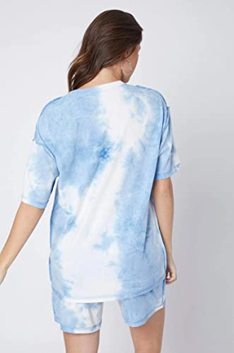 Image of DHRUVI TRENDZ Unisex Co Ord Set | Trendy Night Dress | T Shirt and Short Set Combo Lounge | Stylish Summer Travel Wear | Matching Two-Piece for Vacation