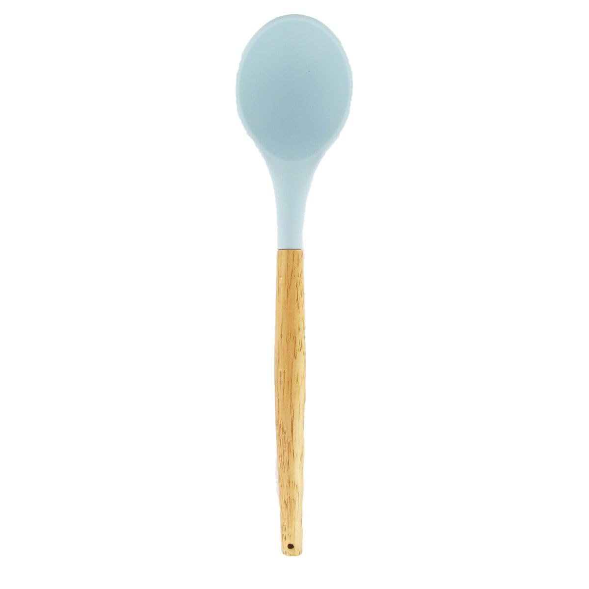 Fackelmann 30178 - Set di 5 utensili da cucina, set di cucchiai e spatole da cucina e supporto in legno, silicone, legno FSC, 32 cm
