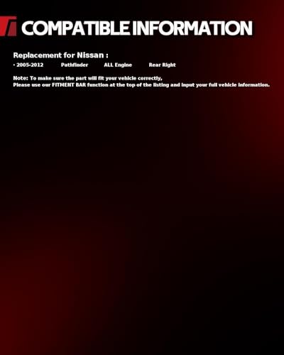 Image of Torchbeam Rear Brake Caliper Right for Nissan 2005-2012 Pathfinder, Rear Right Caliper Replace # 19B2995A