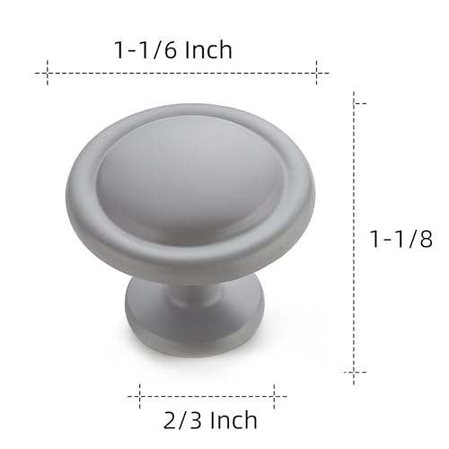 Image of Ravinte 25 Pack 1-1 /4 inch Kitchen Cabinet /Drawer /Dresser Knobs Grey Zinc Drawer Pulls /Handles