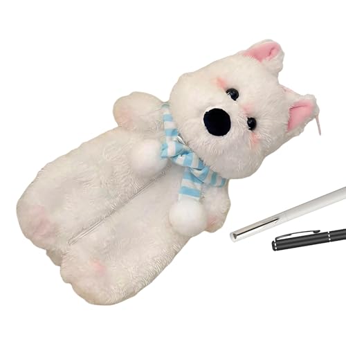 usefulbeauty Lindo Estuche De Lápices | Kits De Oficina Para Suministros Estuche De Peluche Para Lápices - Para Niñas Estudiantes Viaje Diario Goma Regla Marcador Notas