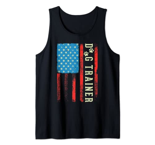 USA Hundetrainer Amerikanische Flagge Tank Top