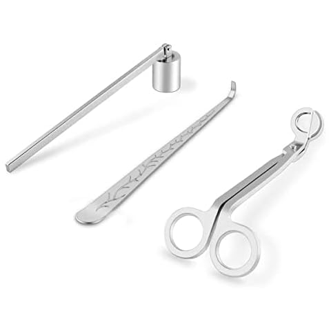 3 in 1 Stainless Steel Candle Accessory Set Cover