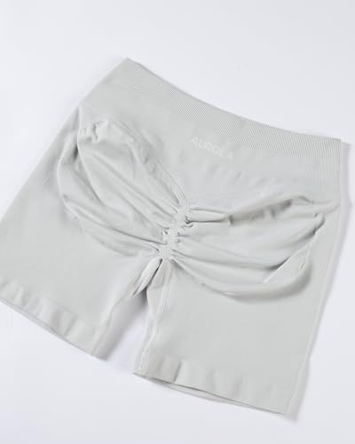 Image of AUROLA Influence Workout Shorts for Women,2.5 3.5 4.5 5.5 6.5 No Roll Up Squat Proof Scrunch Seamless Compression Gym Short