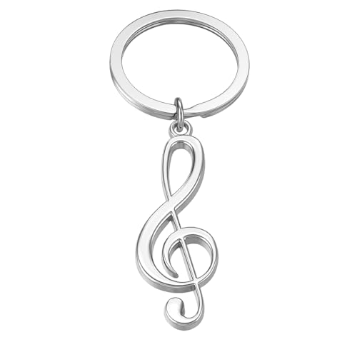 Porte-Clés Note de Musique – Porte-Cléf Musical et Charme de Sac pour Femmes avec Design Clé de Sol, Cadeaux de Porte-Clé Mignons pour Musiciennes & Amatrices de Musique