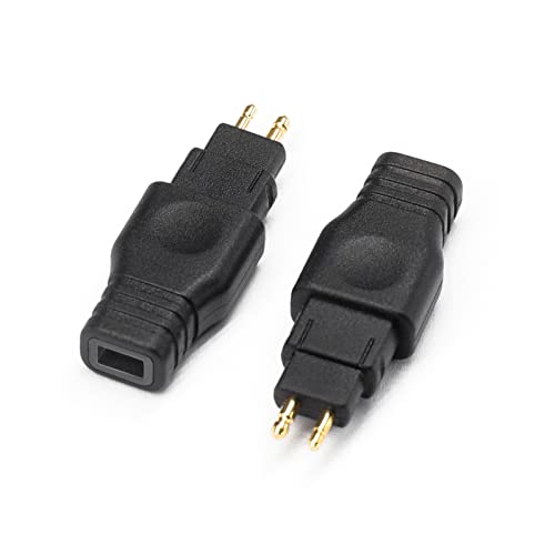 okcsc HD580 Male to 0.78 Female 0.78/0.75 2 Pin Cable Adapter Work for 0.78/0.75 2 Pin Connected to Sennheiser HD414 HD650 HD600 HD580 HD565 HD545 HD535 HD525 HD265 HD25 Headset Connector Black