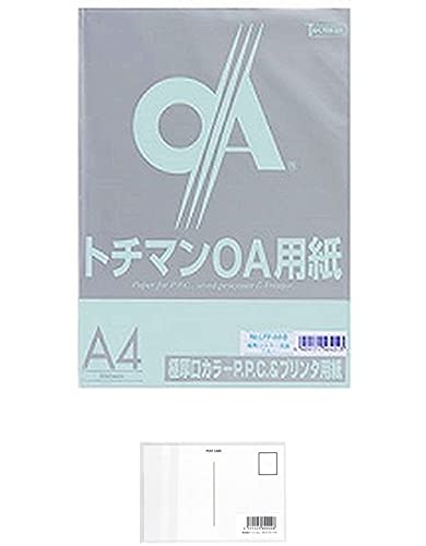 SAKAEテクニカルペーパー コピー用紙 A4 50枚 極厚口 PPCペーパー ブルー LPP-A4-B + 画材屋ドットコム ポストカードA