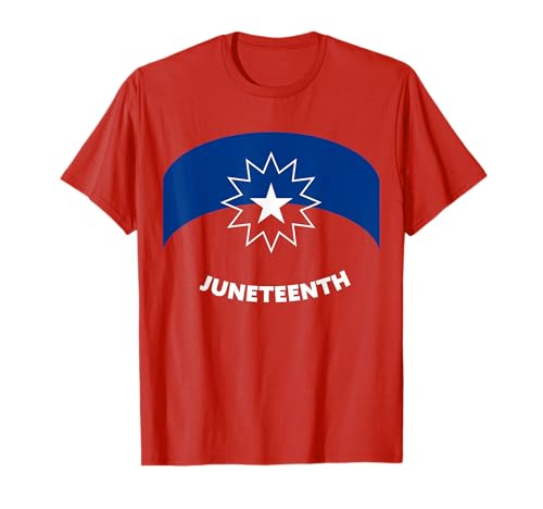Drapeau juneteenth 19 juin 1865 freedom black history rouge t-shirt