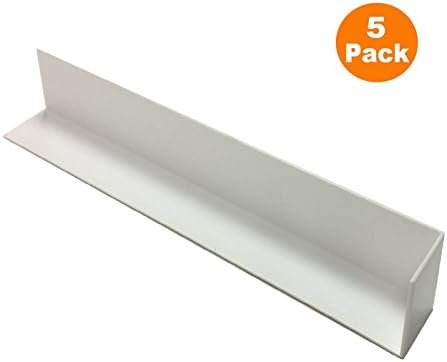 5 x UPVC Plastic Fascia Board Corner Joints White 300mm Square Edge Profile
