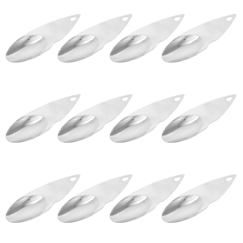 Amosfun 12 Pièces Cuillère à Creuser Kiwi Acier Inoxydable Éplucheur et Coupe-Fruits Multifonction pour Fruits Frais et Chair Outil Pratique pour Cuisine et Restaurant