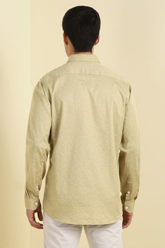 Image of Allen Solly Men's Cotton Casual Shirt | Regular Fit, Ditsy Print Design, Comfortable All‑Day Wear