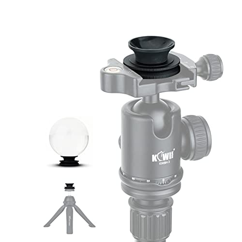 KIWIFOTOS Crystal Lens Ball Stand for 50mm-100mm Diameter Glass Sphere, Suction Mount 1/4"-20 Female Thread Arca Swiss Type Plate Design (Aluminium Alloy+Silica Gel)