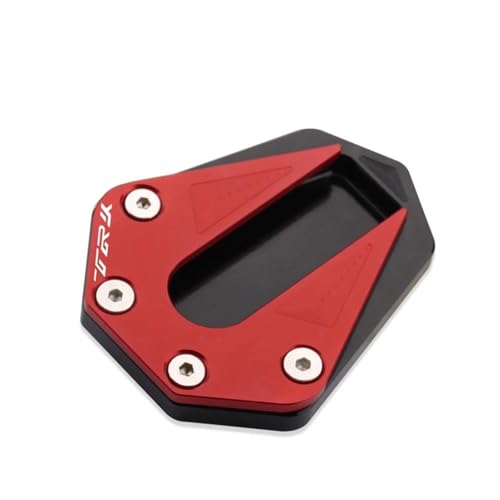 tänder-Verbreiterung Motorrad-Seitenständer-Pad Für Benelli TRK502 TRK 502 2017–2018 TRK502X 2020 Ständerverlängerung, Seitenständerplatten-Pad-Unterstützung(ROT)