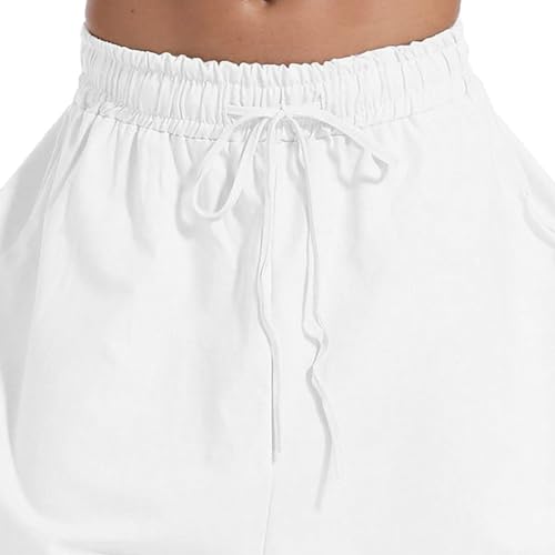 perdontoo Mens Casual Harem Pants Cotton Boho Yoga Hippie Aladdin Summer Beach Drop Crotch Trouser (34, White)4