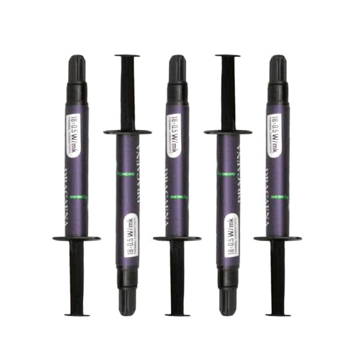 Dracaena.io 5 Pack 18 W/m·K CTG12 Thermal Paste, 4g Syringe High-Performance Thermal Grease for CPU, GPU, Consoles, Laptops and Power Modules, Non-Conductive, Long-Term Stability