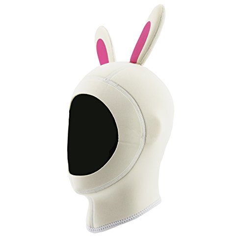 Kinno Scuba Wetsuit Hood, White Rabbit Premium Neoprene 3mm Vented Scuba Diving Hoods for Scuba Diving, Snorkeling, Spearfishing
