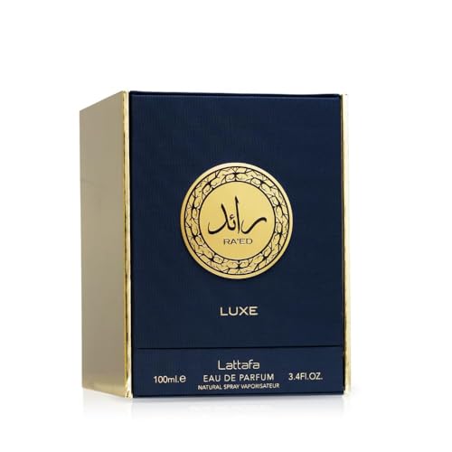 Image of Lattafa Raed Luxe Gold - Fruity, Floral, Woody, Amber - Eau de Parfum Spray Long-Lasting Fragrance for Unisex, 3.40 Ounce / 100 ml