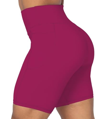 Image of Sunzel No Front Seam Biker Shorts for Women with Pockets, Yoga Workout Gym Bike Shorts with Tummy Control | 3, 5 Or 8-Inch Inseam, High Waisted, No Front Seam, Side Pockets, Buttery Soft, Compression Fit, Squat Proof, Tummy Control