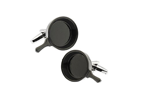 MRCUFF Cook Chef Cast Iron Pan Pair Cufflinks in a Presentation Gift Box & Polishing Cloth