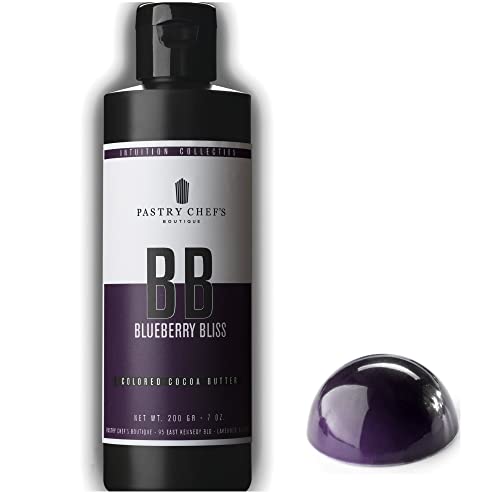 Pastry Chef's Boutique Intuition Collection Premium Colored Cocoa Butter Coloring for Chocolate - 8 oz. - Blueberry Bliss Purple