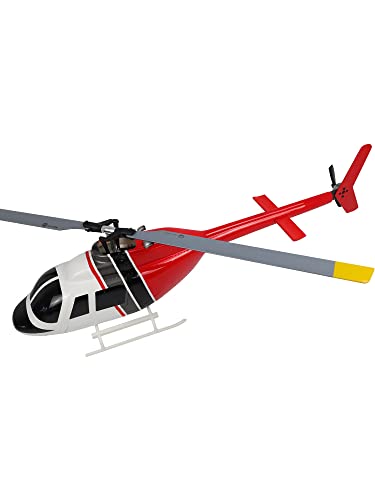 Flywing Bell 206 Scale Brushless Motor Two Rotor Blade 6Ch Giant Rc Helicopter Bnf With H1 Flight Controller Gps Carbon Fiber Propeller #TOP1