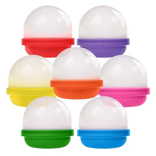 Entervending Vending Machine Capsules - 2 Inch Frosty-Clear Acorn Capsules - 30 Pcs Empty Toy Capsules - 7 Colors Plastic Capsules for Toys - 51 mm Prize Machine Capsules