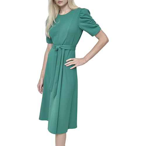 Image of DKNY Women's Jewel Neck Scuba Crepe Dress