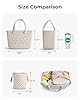 BAGSMART Large Beach Bag for Women with Cooler, Rubber Tote Bag with Charms, Waterproof Vacation Essentials for Swim Pool #5