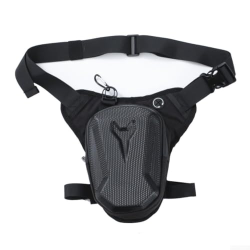 Besttoolifes Bolsa de pierna de motocicleta, funda rígida de EVA con compartimentos dobles con cremallera, cintura ajustable en el muslo para montar a caballo o caminar (20 x 14.5 x 8 pulgadas, sin