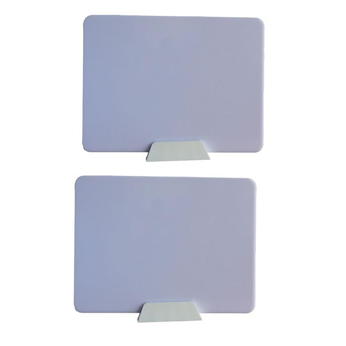 Cloison de séparation de bureau autoportante grise pour open space, lot de 2