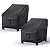 BROSYDA Patio Chair Covers for Outdoor Furniture Waterproof 2 Pack, Lawn Chair Covers 600D Heavy Duty Oxford Cloth, Large Covers for Lounge Lawn Deep Seat Black 38" W x 31" D x 29" H