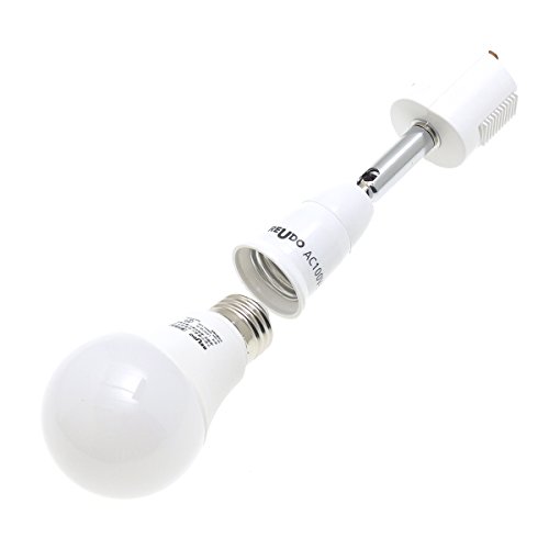 【LED電球付き:60W形相当 白色】ダクトレール用スポットライト E26ソケット【1個】