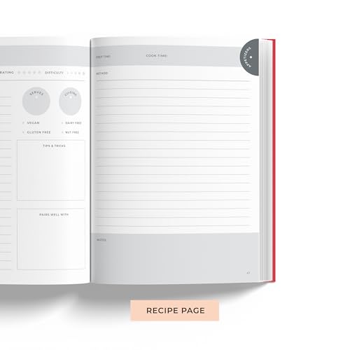 Image of 7mm Recipe Journal | Spoonfuls of Love | Make your own Recipe and Cook Book | Kitchen Essential | A5 Size | 4 Sticker sheets | Hardbound and Laminated |14.8 X 21 cms | Beige