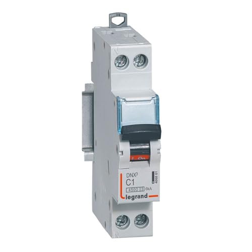 Disjoncteur 1A courbe C 6kA tableau électrique monophasé 1P+N