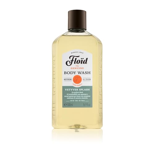 Floid Vetyver Splash Body Wash (500ml), Men's Body Wash Cleanses, Moisturises, and Purifies Skin without Drying it Out, Nourishing Skin Care with an Unmistakable Scent