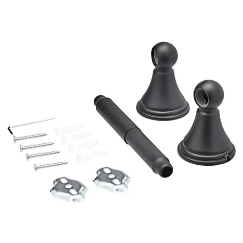 Amazon Basics AB-BR809-FB Toilet Paper Holder-Modern, 1-Piece, 8.94 Inch, Flat Black Amazon Basics AB-BR809-FB Toilet Paper Holder-Modern, 1-Piece, 8.94 Inch, Flat Black