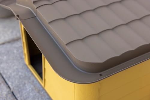 KERBL Katzenhaus Paola Eco – 60 x 51 x 41 cm (Honey/Braun, aus recyceltem Kunststoff, Stecksystem) 80901